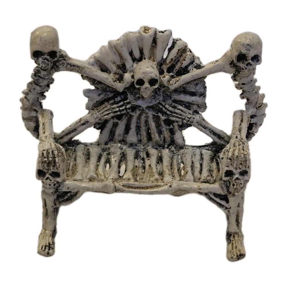 2010 Lemax Spooky Town Skeleton Bone Bench Accessory Halloween